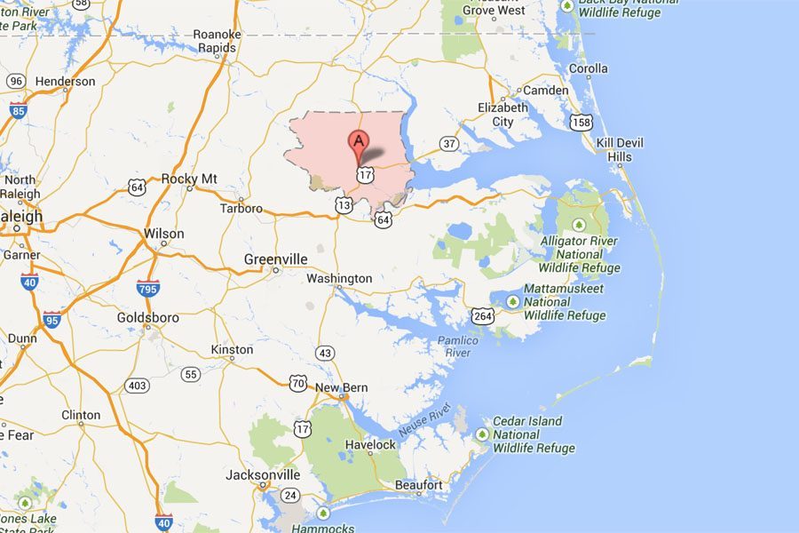 Bertie County, North Carolina Map